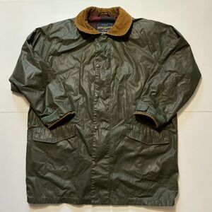 Henri Lloyd Waxed Coated Plaid Lined Consort Field Corduroy Collar Parka Jacket